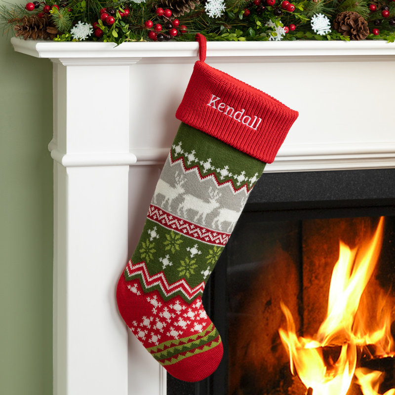 Personalized Fair Isle Stocking, Yes