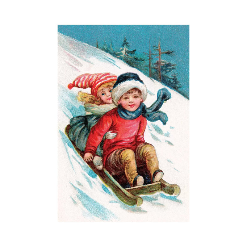 Vintage Christmas I by Vintage Apple Collection - Wrapped Canvas Gallery-Wrapped Canvas Giclée, 20.32 cm H x 30.48 cm W