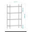 Baugus 126cm H x 80cm W Tempered Glass Standard Bookcase