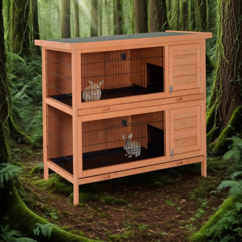 Maison pour petits animaux avec cage à lapin