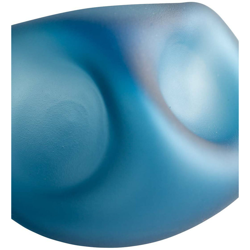 Modern Abstract Wall Decor on Glass, Navy