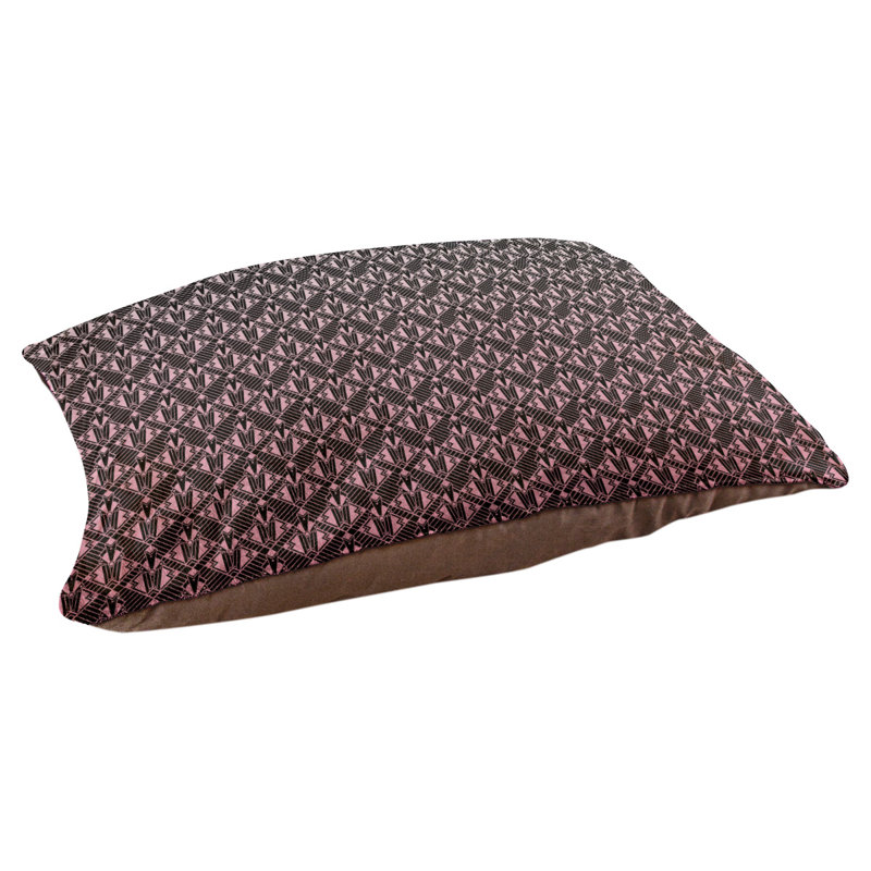 Coussin stylisé dégradé art déco Byrge, L 29,5 po x l 19,5 po, Rose foncé