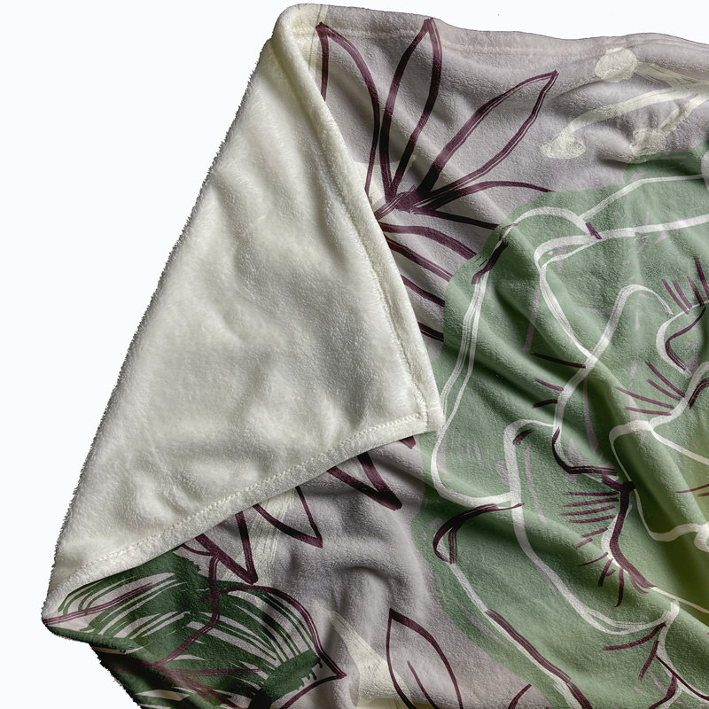 Campanella Plain Weave / Muslin Throw Blanket, Lavender