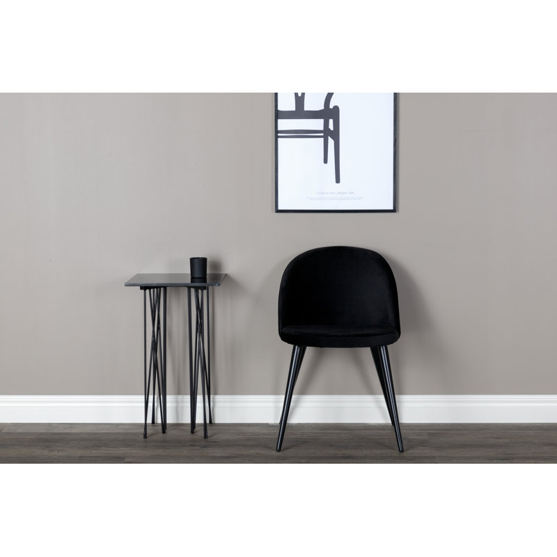 Webrook 46.5cm H Tufted Upholstered Side Chair, Black