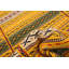Tapis doré en laine Flatweave