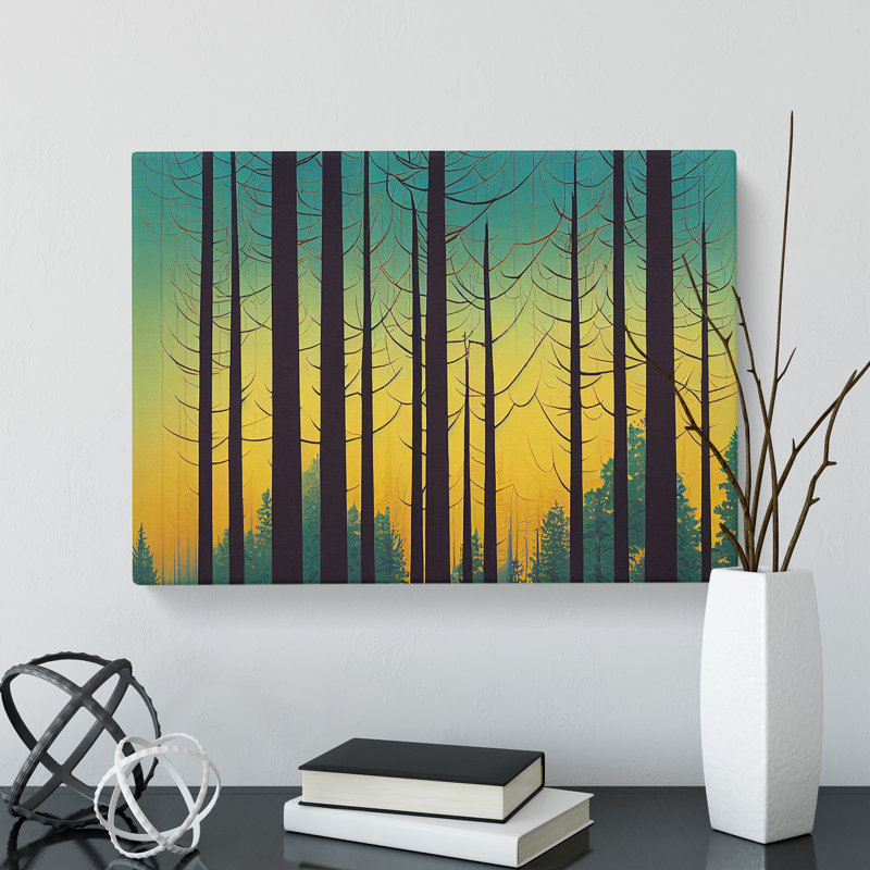 Spring Forest Art Deco Vol.3 - Wrapped Canvas Print, 35cm H x 50cm W x 3cm D