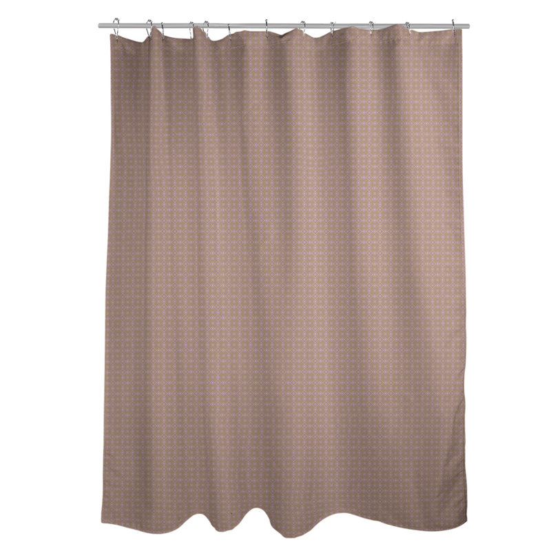 Rideau simple à deux napperons, Brun / Mauve