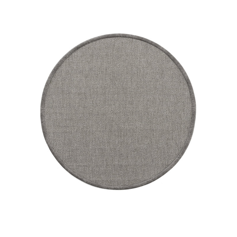 Round Riona Solid Colour Machine Made Indoor / Outdoor Area Rug, Round 3'11"