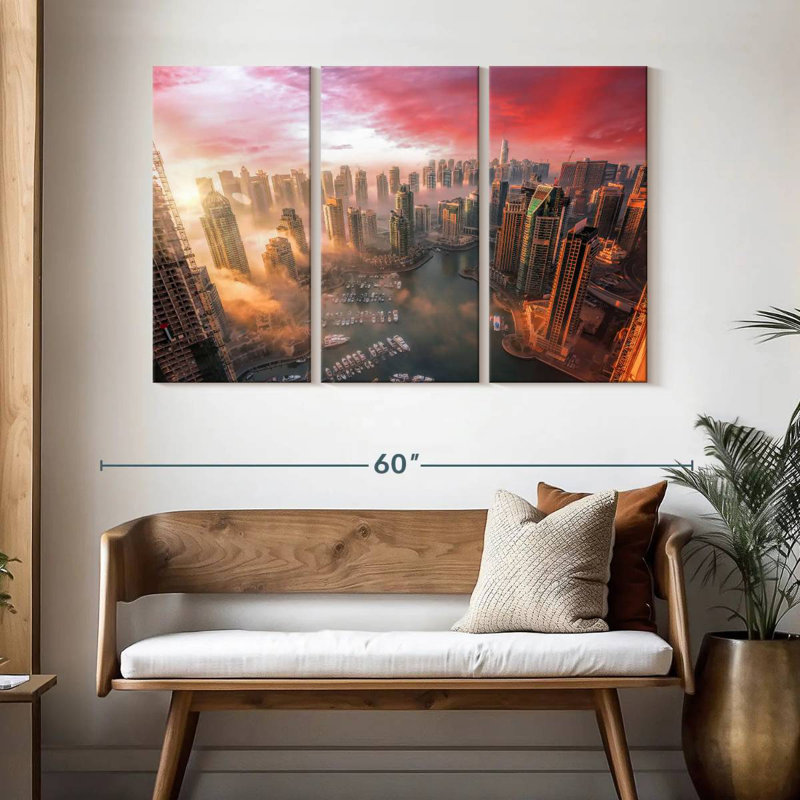 Sebbie Dubai Sunset, 32" H x 50" W