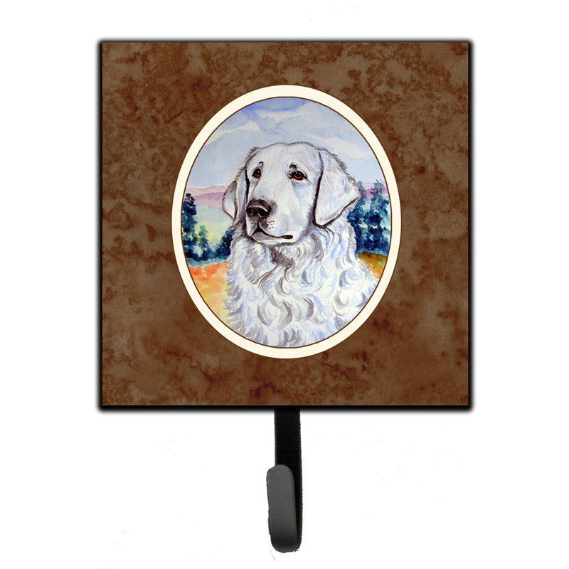 Organisateur de clés murales avec crochets clés french bouledogue Pelin, Brun / rose / vert, Kuvasz