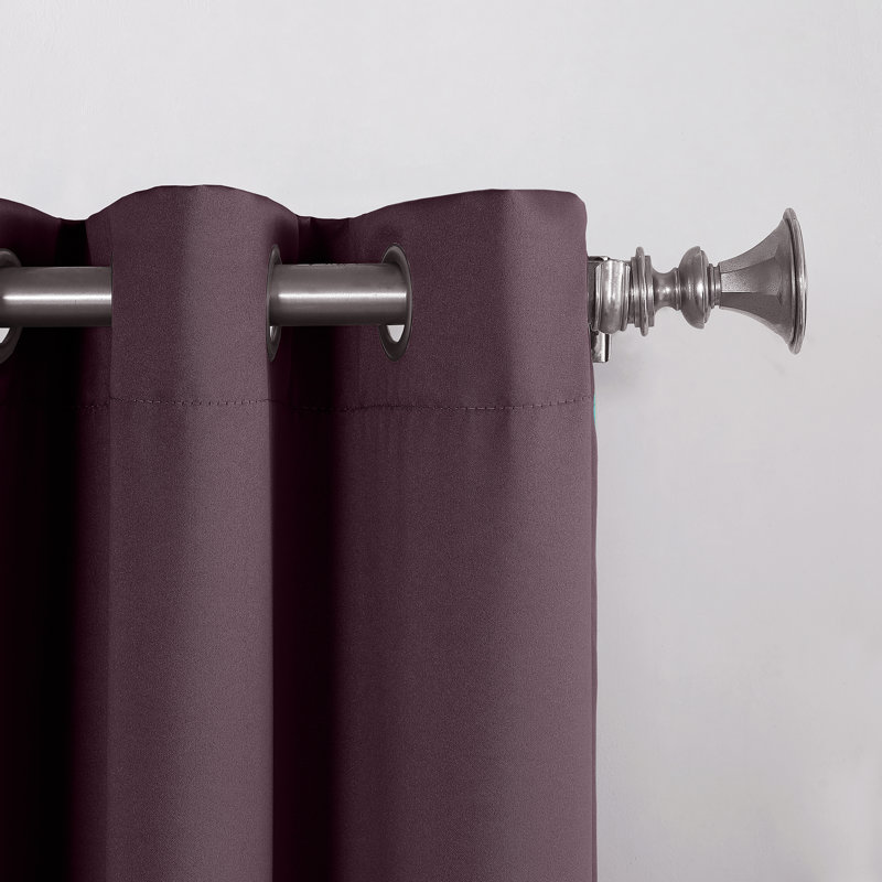 Panneau de rideau à oeillets à économie d'énergie thermique - Basics by Wayfair ™, Prune, l 54 po x L 54 po