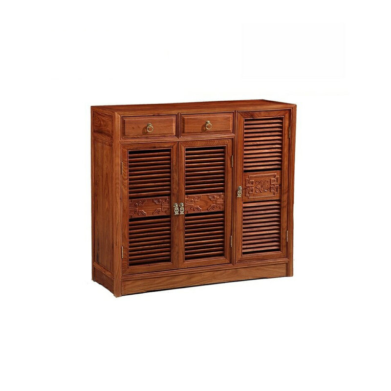 Classic solid wood storage shoe cabinet
