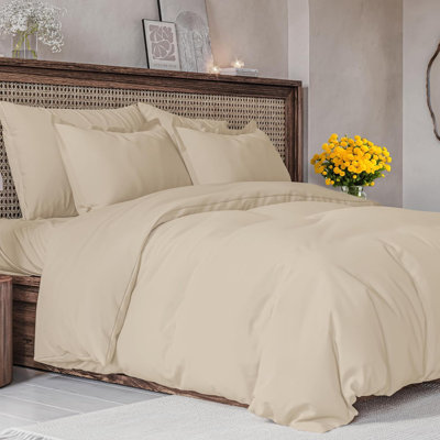 Premium 3-Piece Duvet Cover Set - Hotel Quality Soft & Cooling Comforter Cover With Zipper & Matching Pillowcases