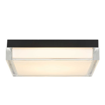 11-inch Black Integrated LED Flush Mount
