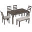 6 pièces table de salle à manger en bois simple et chaise avec banc-1365816643-1365816642-1353486482