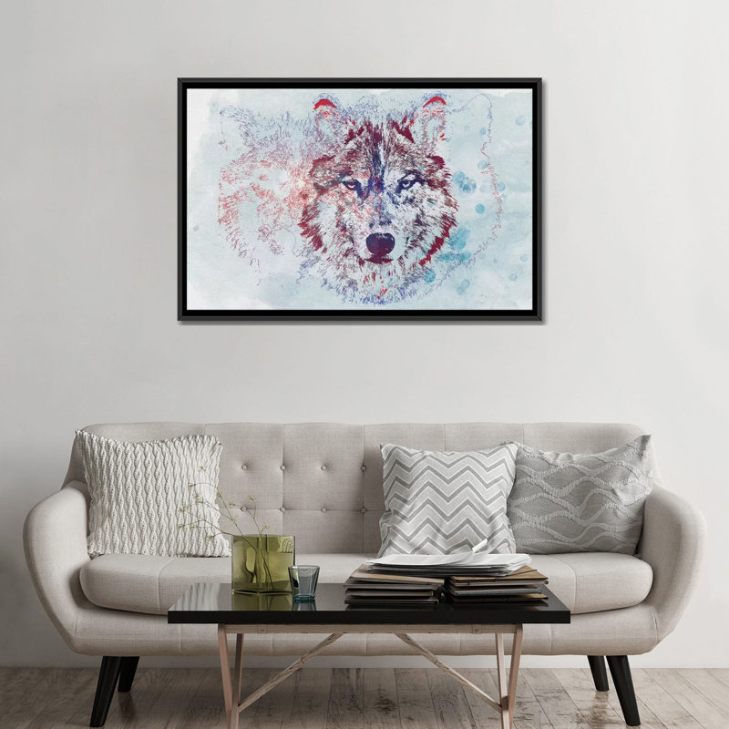 « aquarelle sauvage ii », reproduction d’impression sur toile, H 18 po x l 26 po x P 1,5 po, Toile avec cadre noir