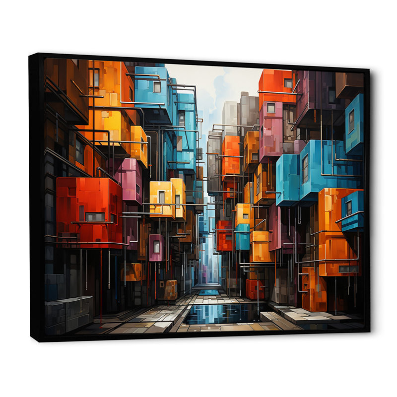 Couverture rigide contrastée Chroma - impression, H 16 po x l 32 po x P 1 po, Cadre flottant noir