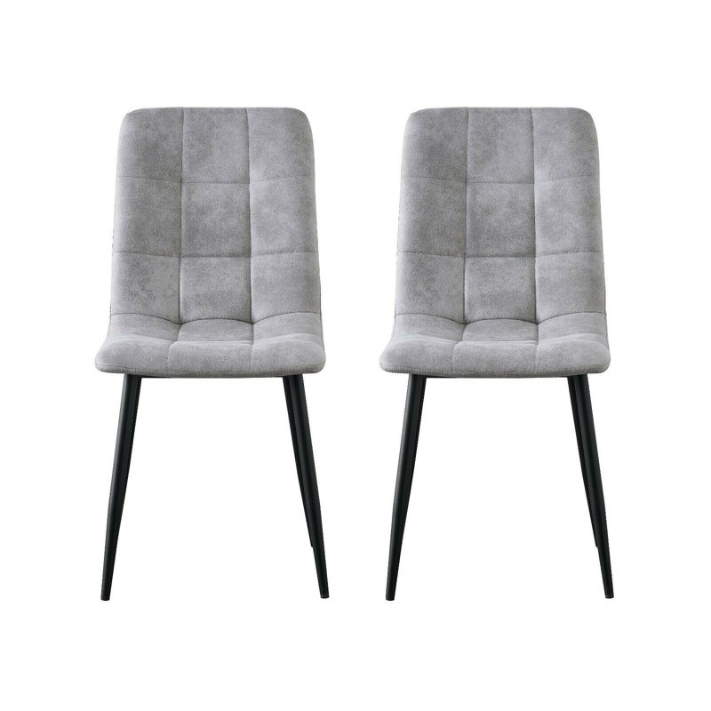 Aliasa Upholstered Side Chair, Light Grey