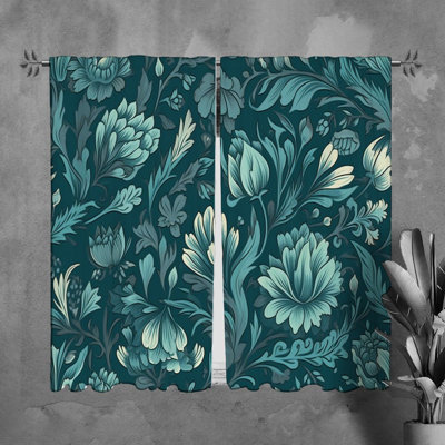 Paire de rideaux obscurcissant en polyester Krithika