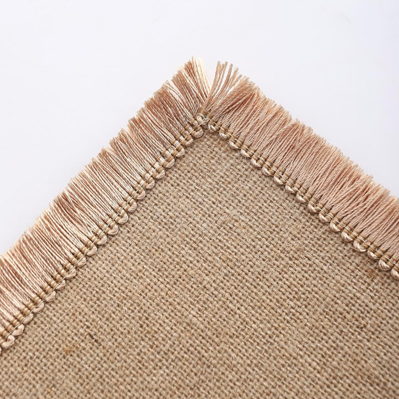 Chemin de table Boho Macrame, 60" L x 12" W, Natural/Brown
