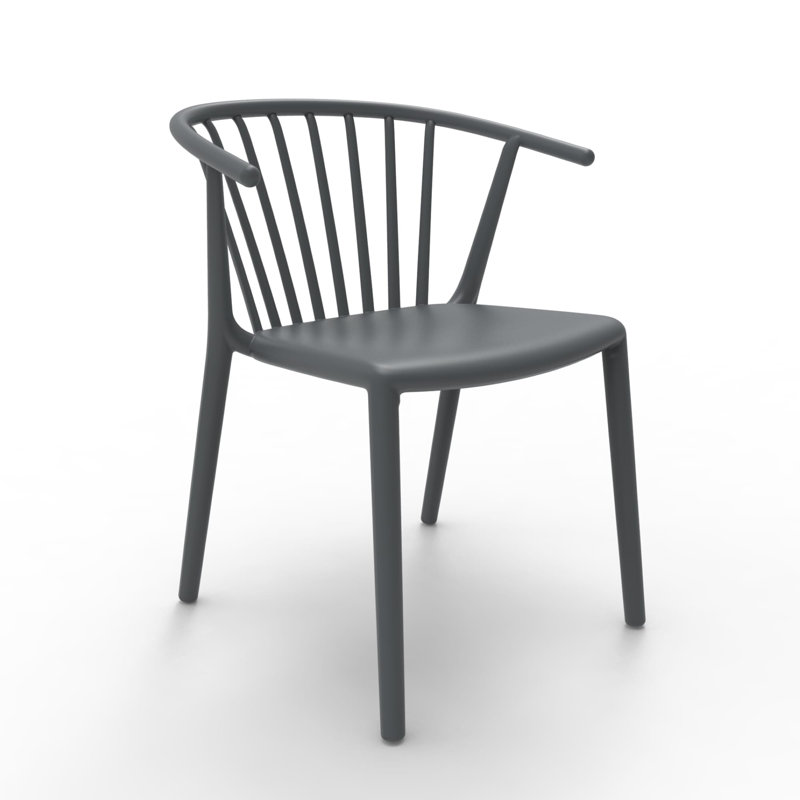 Chaise de patio Woody, Gris foncé