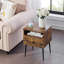 Ensemble de 2 tables de chevet brun antique avec tiroir et tablette ouverte, petites tables de chevet / tables d'appoint étroites pour chambre à coucher, salon, dortoir, appartement, entrée, bureau, tables de bout modernes avec rangement pour petits espaces-975567838-1055284709
