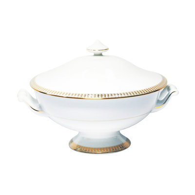 Plumes Porcelain China Tureen