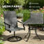 Ensemble de 2 chaises d'extérieur grises et pivotantes-647188228