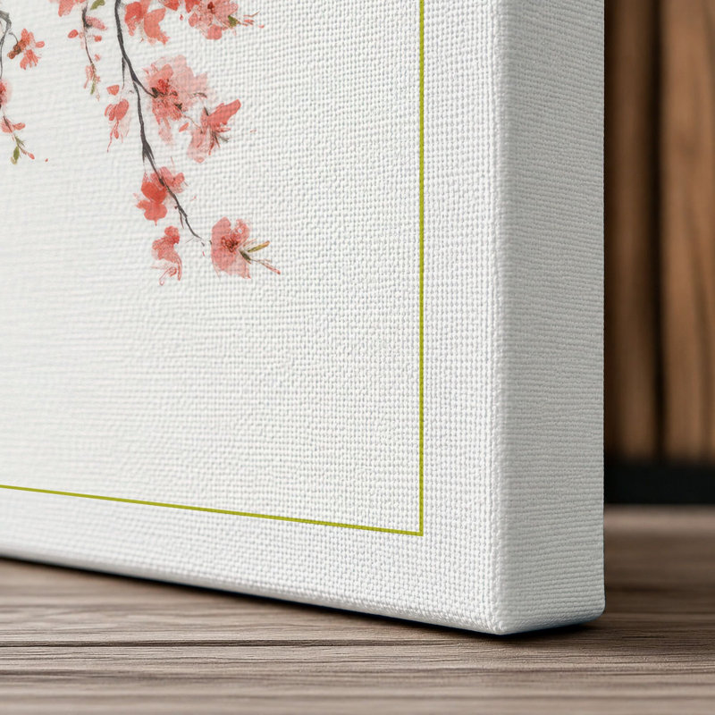 Blossom Tree Japandi - Wrapped Canvas, 36x24 - 91.4 x 61.0 cm, White Border