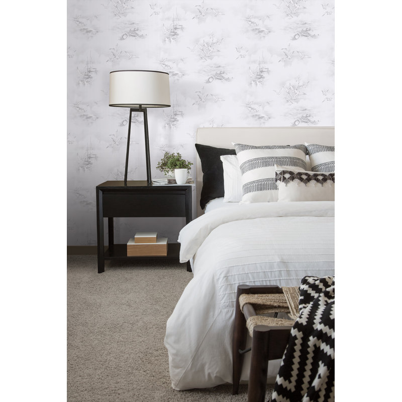 10m x 53cm Matte Wallpaper Roll, Grey