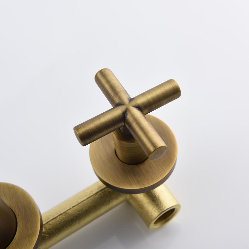 Robinet de meuble-lavabo mural avec égouttoir escamotable, Bronze