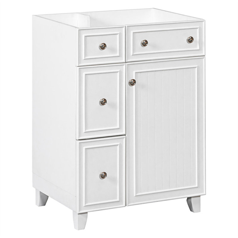 Base de meuble-lavabo avec deux tiroirs et une porte
