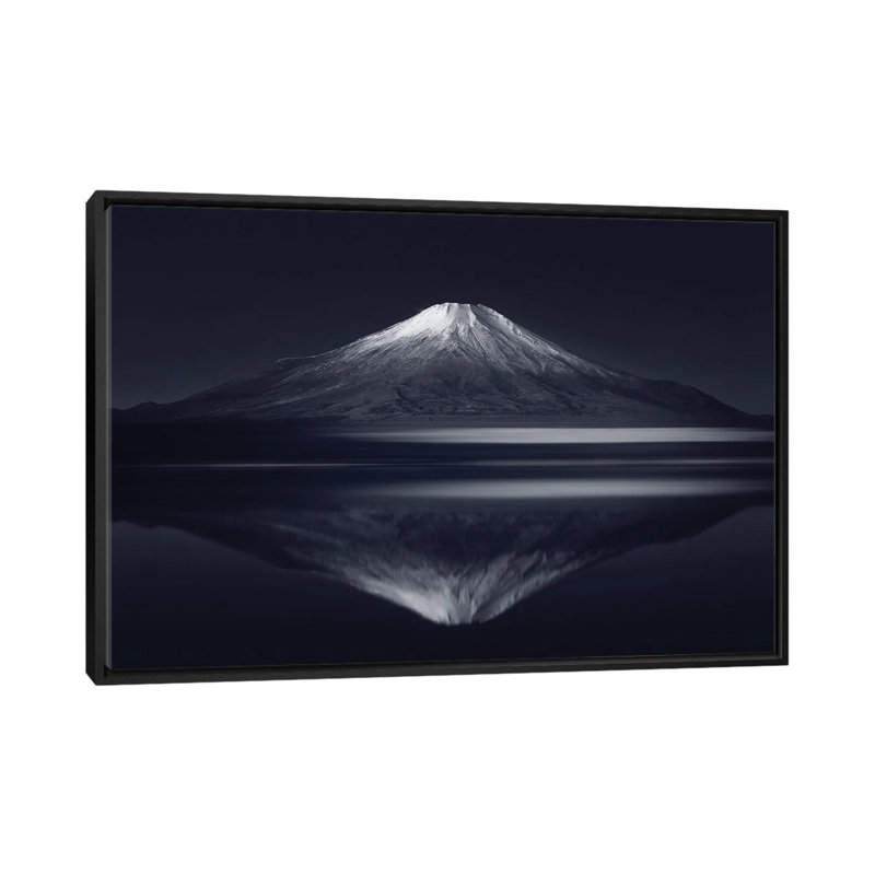 Reflection Mt Fuji by Takashi Suzuki - Floater Frame Print on Canvas