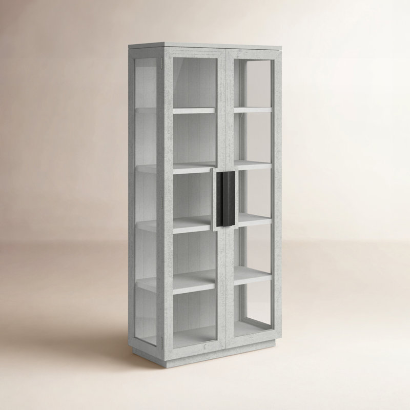 Larson Reclaimed Pine Wood Cabinet, White Wash