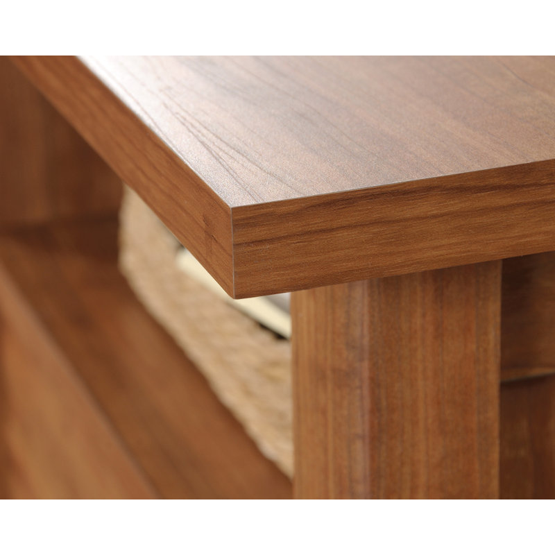 Prairie Cherry L-Shaped Executive Desk with File Storage