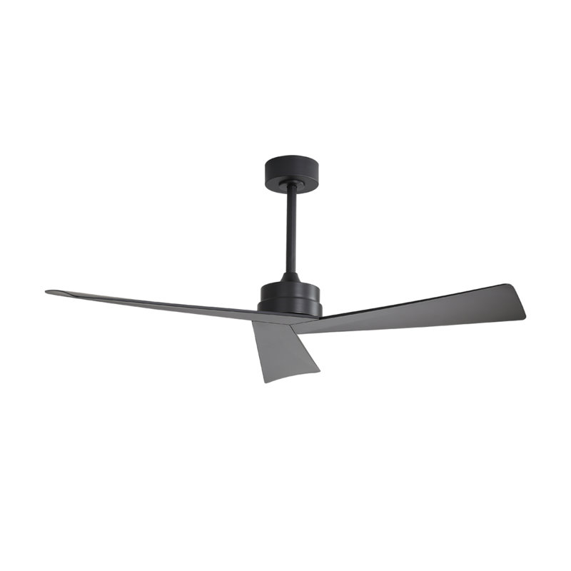 Breeleigh 52 "DC Ceiling Fan with Remote, Indoor Ceiling Fan, 3 ABS Blades, Black