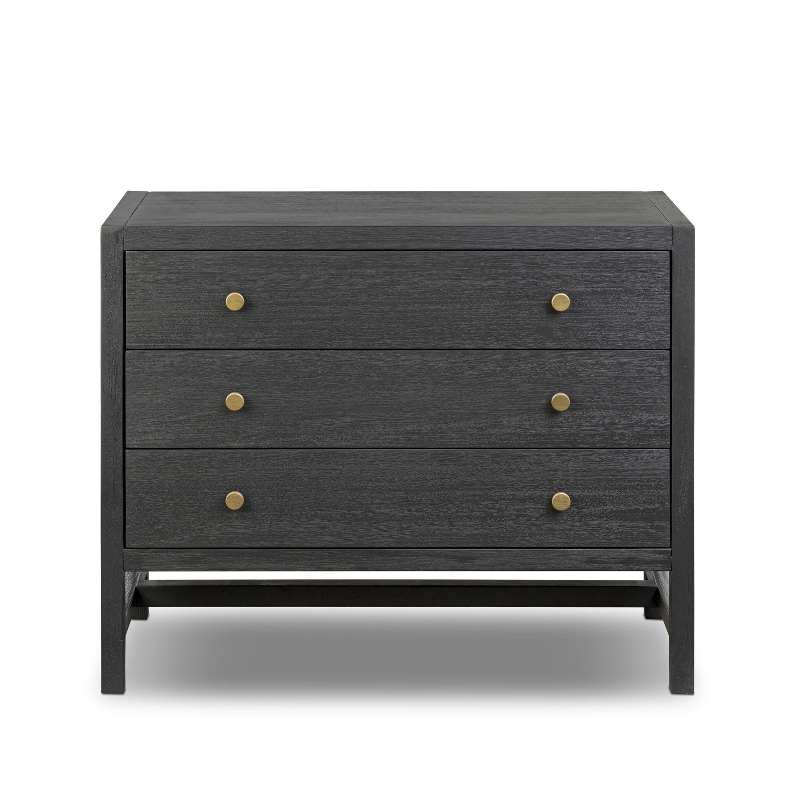Soline 3 - Drawer Nightstand, Black Acacia