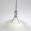 Luminaire suspendu artistique en verre double avec cadre en métal poli