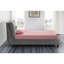 Matelas double et coussin en mousse viscoélastique imprégnée de gel et gris anthracite, très respirant pour un sommeil paisible, oreiller de 7 po, tissu rose, sommeil relaxant gris anthracite
