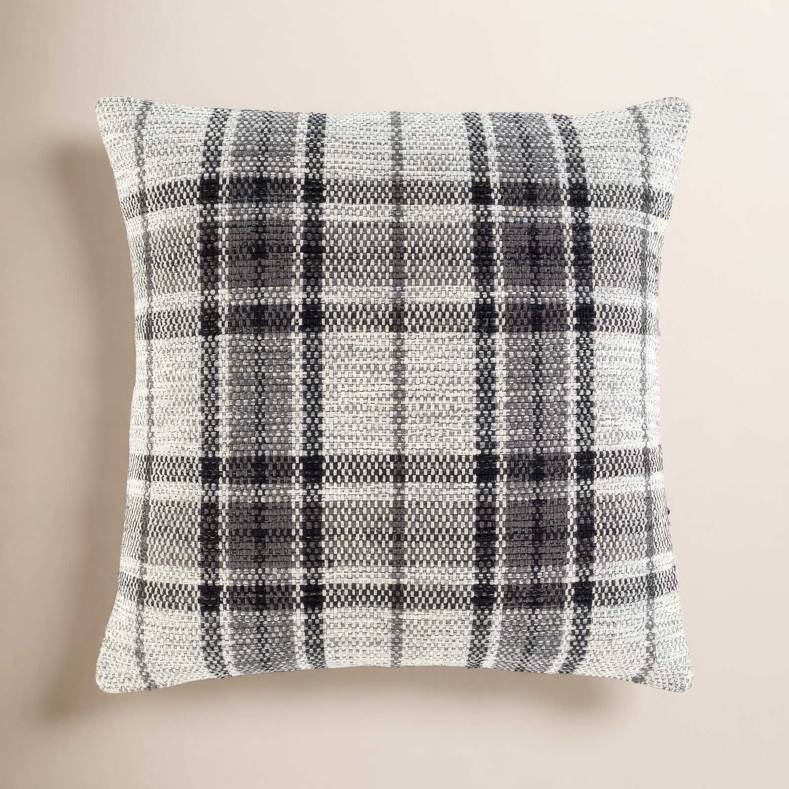 Carillon Plaid Cotton Pillow Cover, 18" x 18"