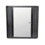 Armoire de salle de bain murale avec miroir, porte encadrée, 2 tablettes pour le rangement, style maison de campagne moderne, rangement pour toilette ou coiffeuse