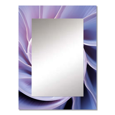 Lavender Sea Sheel Infinity Sprial - Nautilus Decorative Mirror, Purple Wall Mirror, Printed Metal Art