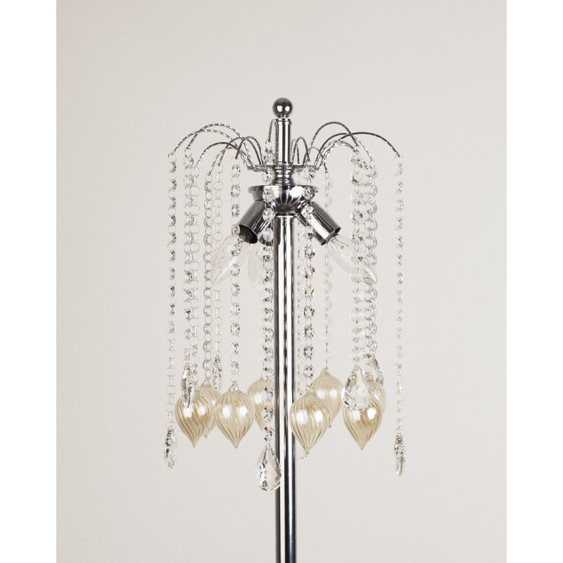 Kazuko 60'' Chrome Traditional Floor Lamp
