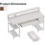 120 x 50 cm, Computer Desk with Drawers & Power Outlets,Reversible Small Desks-1053396597