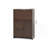 Walnut Foldable Desk Cabinet with Storage Drawers & Shelves - Space-Saving Home Office Organizer for Small Spaces, Dormitory & Kitchen