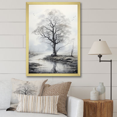 " Minimalism Gray Tree Solitude I "