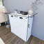 Armoire de tri à linge blanche à double compartiment inclinable