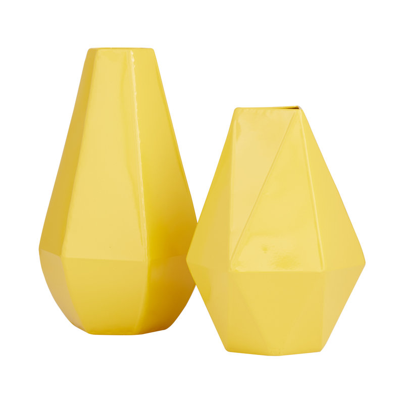 Ensemble de vases de table 2 pièces, Jaune