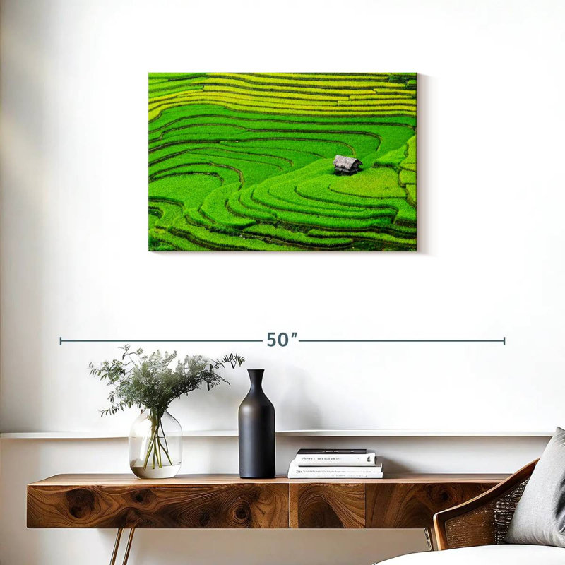 Champ de riz Alvord Ha Giang, H 20 po x l 30 po