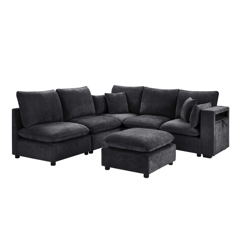 Canapé modulaire Modern, Noir